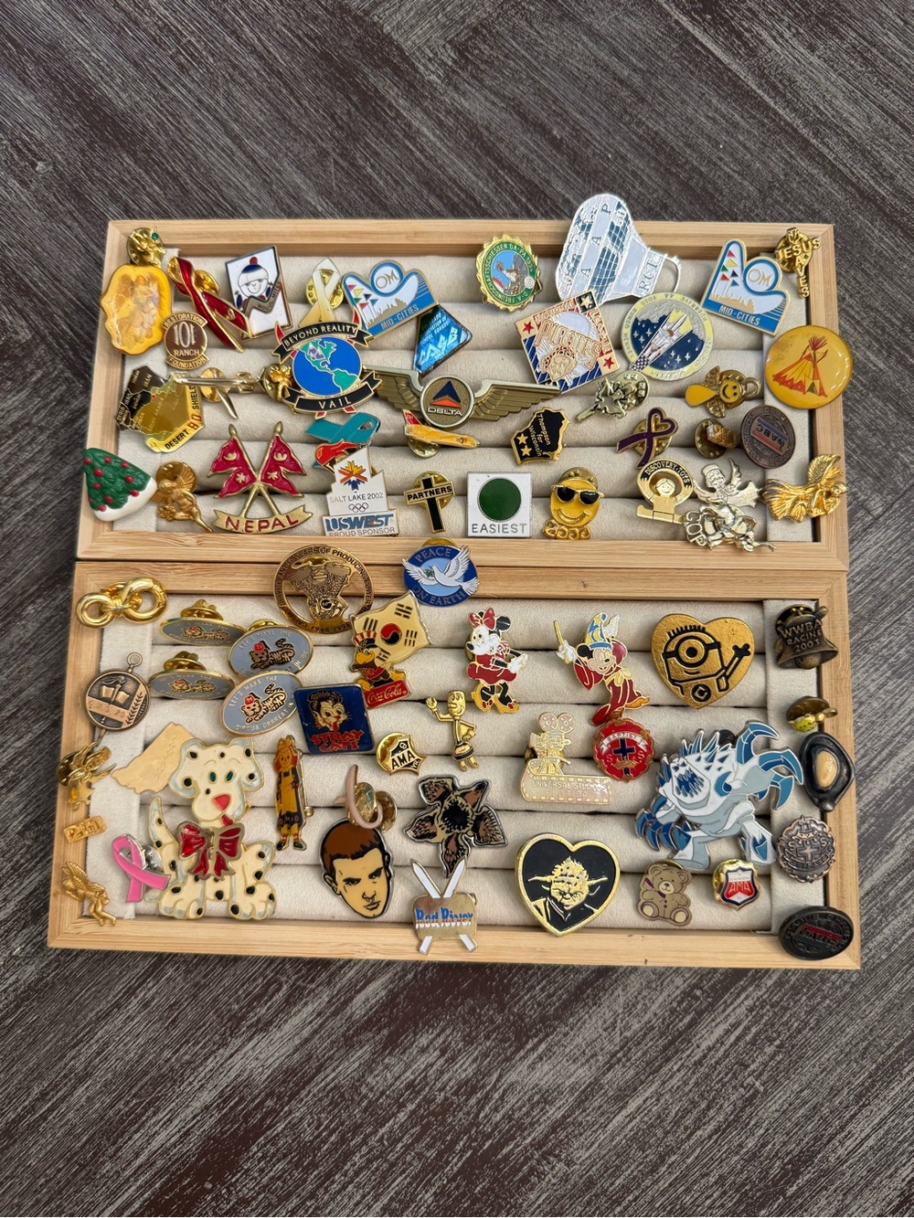 Assorted Vintage Enamel Pin Lot Disney War Aviation